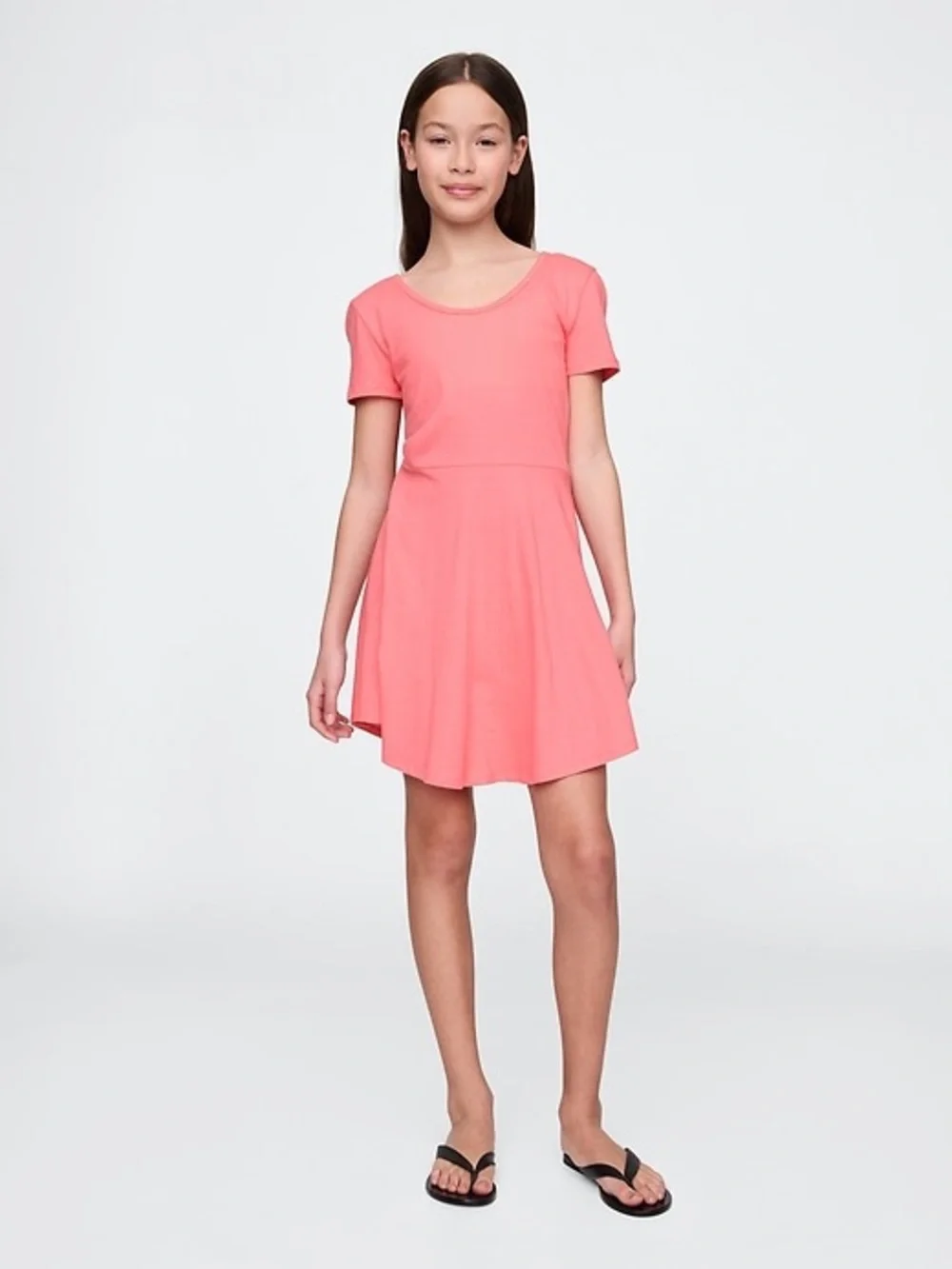 GAP Girls' Coral Short-Sleeve Swing Dress